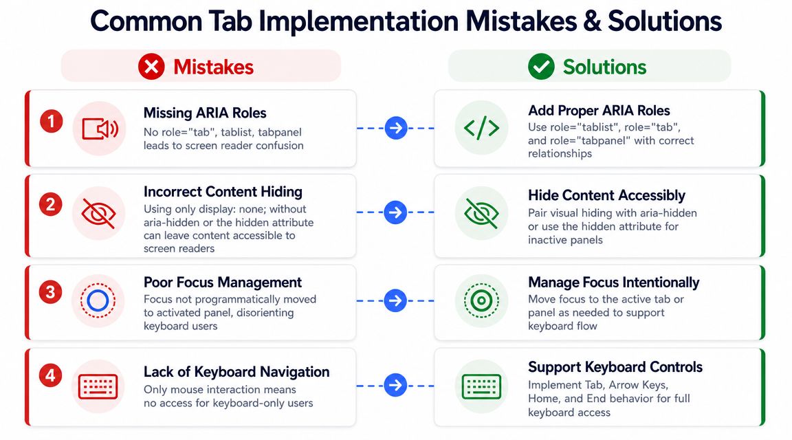 Avoiding Common Mistakes in Tab Implementation