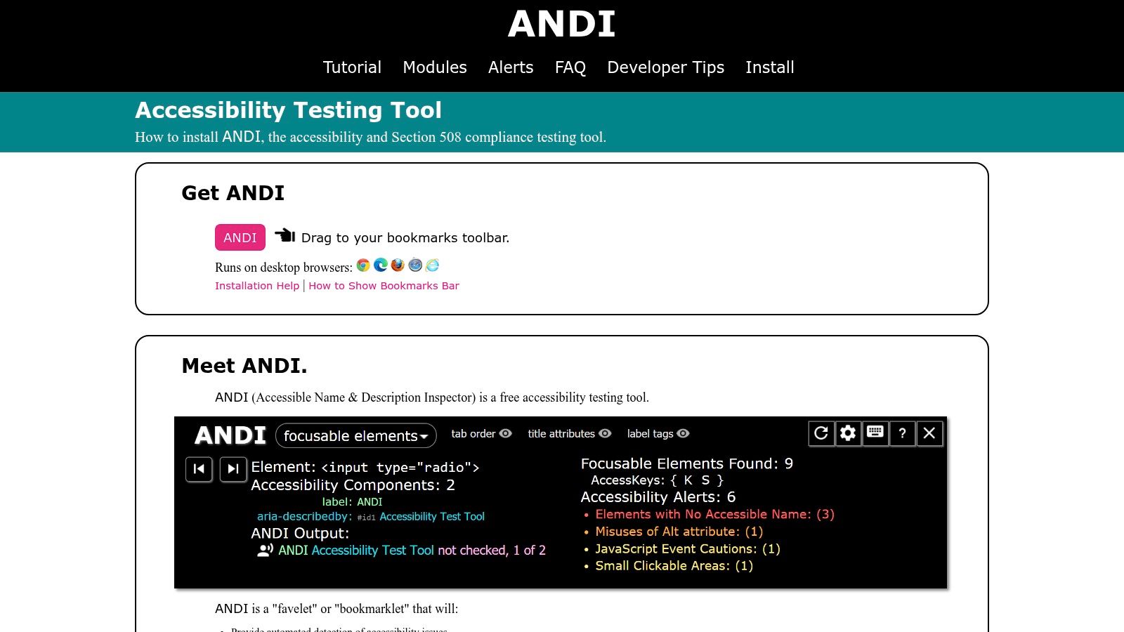 ANDI – Accessible Name & Description Inspector (U.S. SSA)