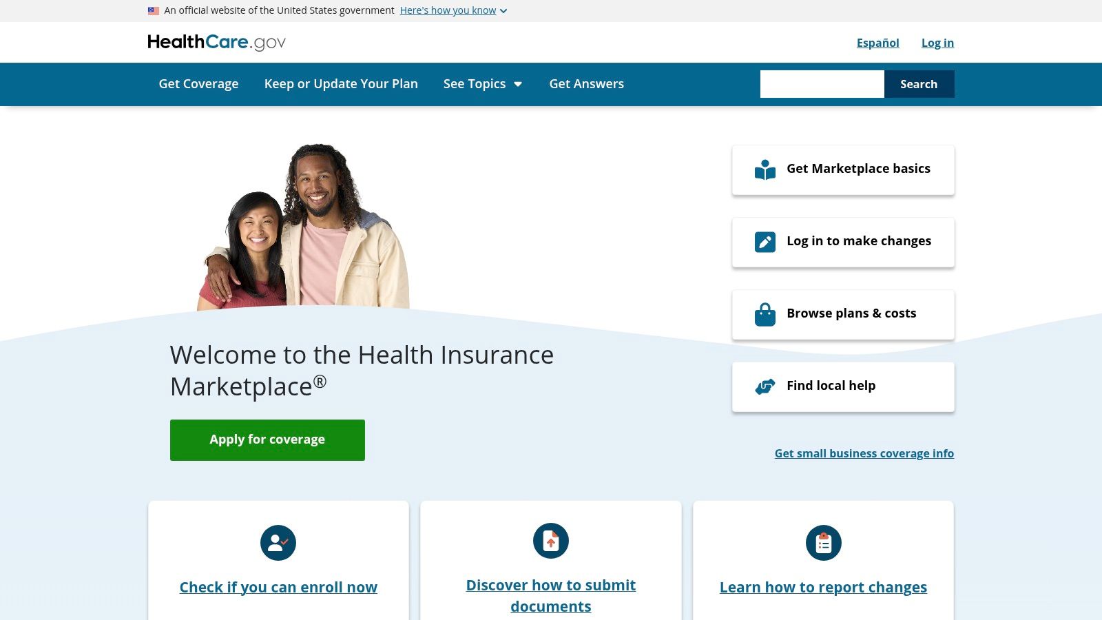 HealthCare.gov (Centers for Medicare & Medicaid Services)