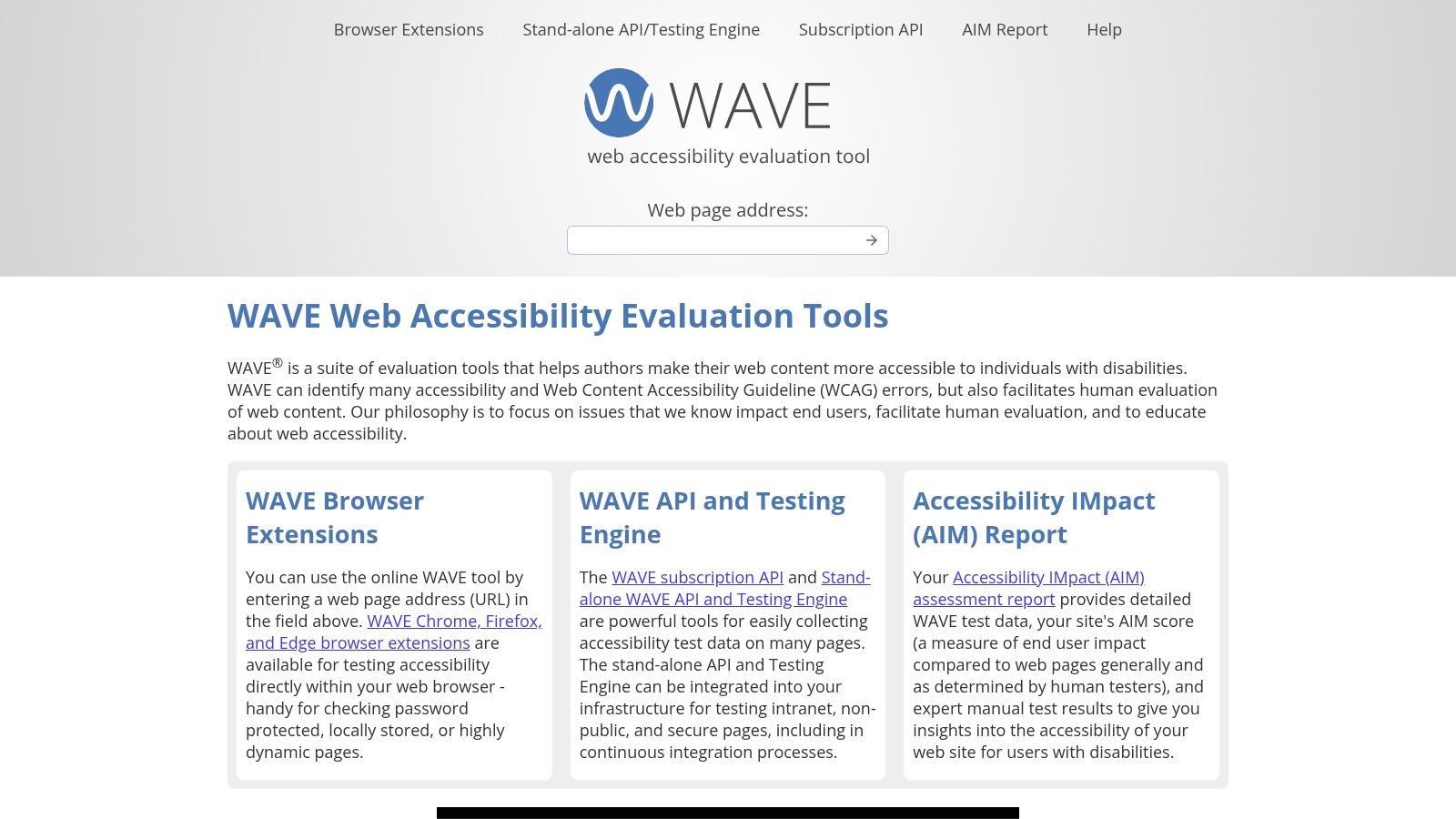WAVE Web Accessibility Evaluation Tools (WebAIM)