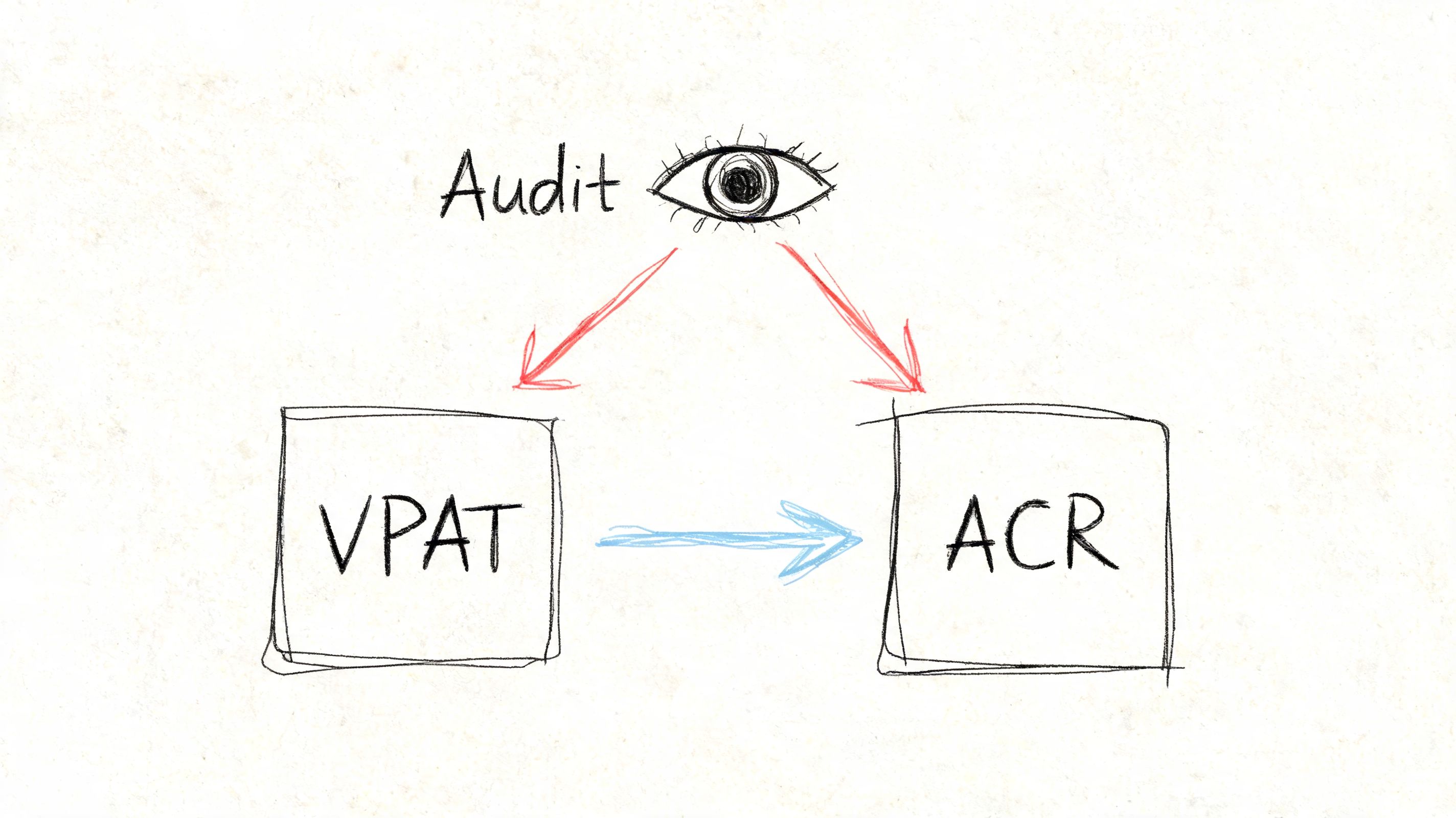 A conceptual diagram showing an audit leading to the creation of both a VPAT and an ACR.